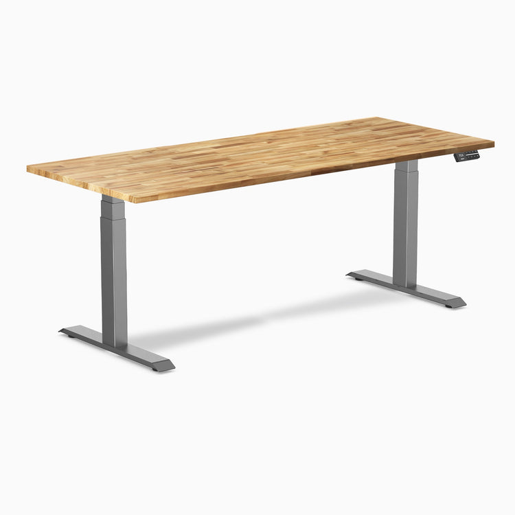 Desky Dual Hardwood Sit Stand Desk