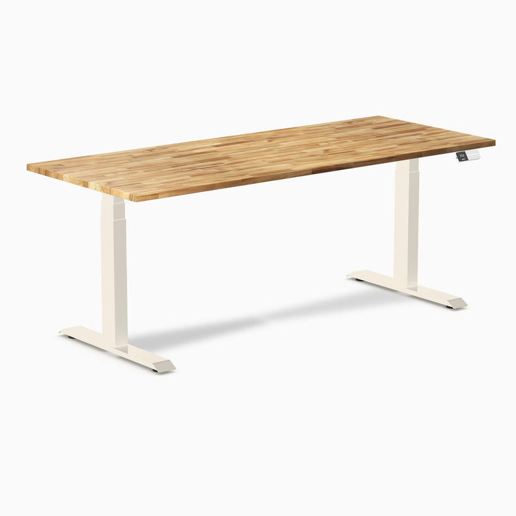 Desky Dual Hardwood Sit Stand Desk