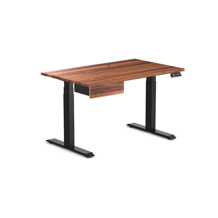 Desky Dual Hardwood Standing Desk With Drawer