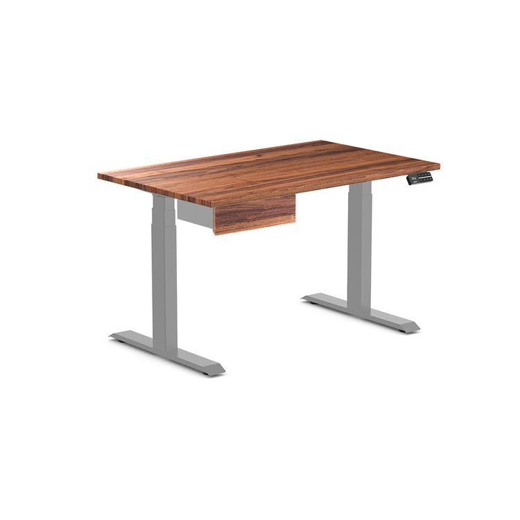 Desky Dual Hardwood Standing Desk With Drawer