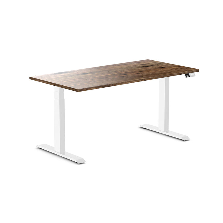 Desky Dual Hardwood Sit Stand Desk-Natural Walnut Desky®