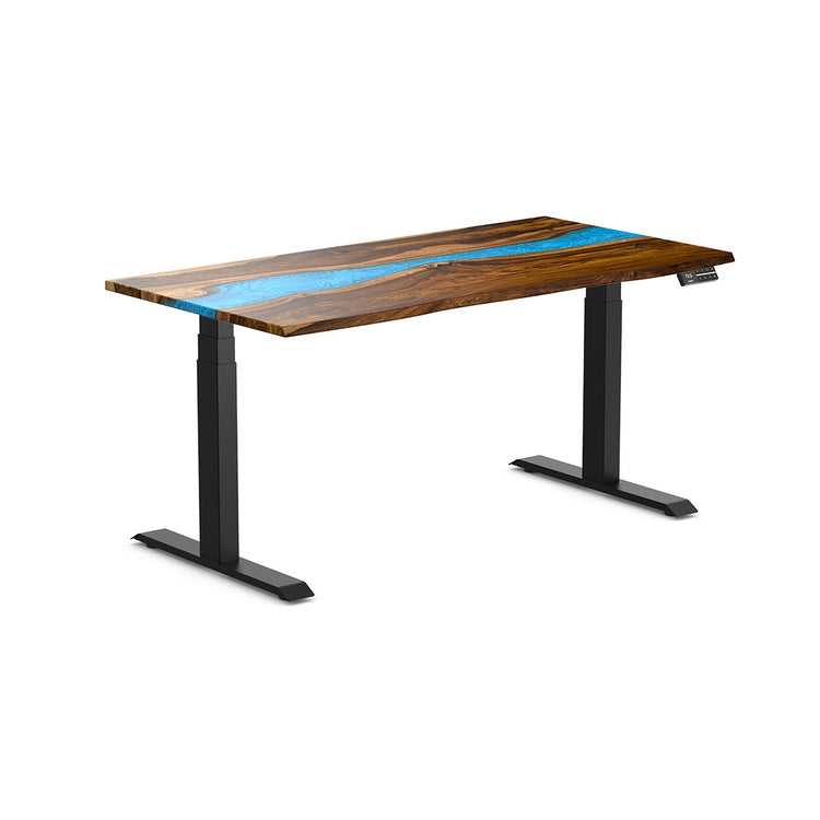 pheasantwood hardwood river resin standing desk