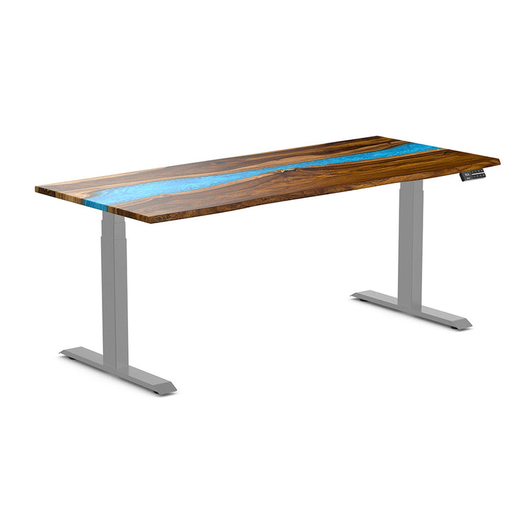 pheasantwood hardwood river resin standing desk