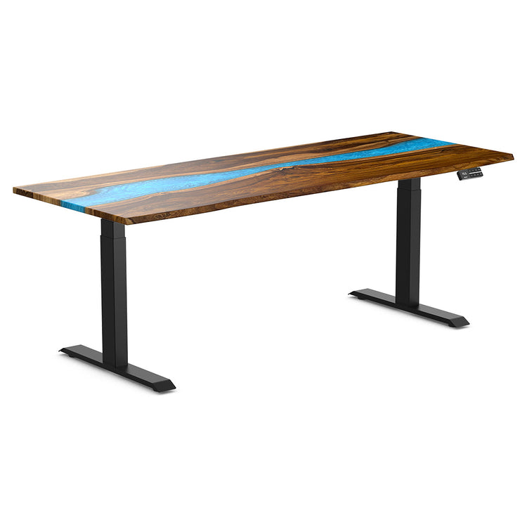 pheasantwood hardwood river resin standing desk