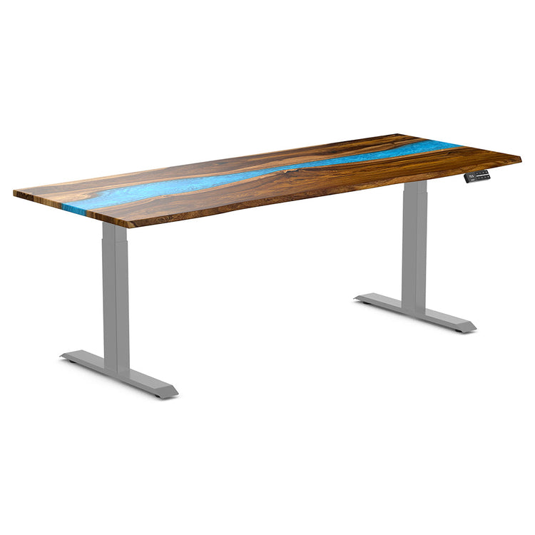 pheasantwood hardwood river resin standing desk