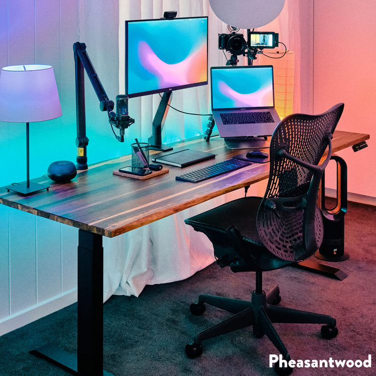 dual hardwood standing desk