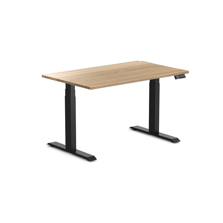 dual hardwood height adjustable desk