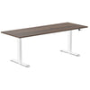 Desky Dual melamine sit stand desk 2000mm jarrah legno desktop