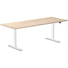 Desky Dual melamine sit stand desk 2000mm classic oak