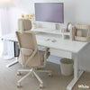 Desky Dual Melamine Sit Stand Desk-Dual Desks-Desky-White-1200x750mm-Matte Black-DeskyÌâå¨ Australia
