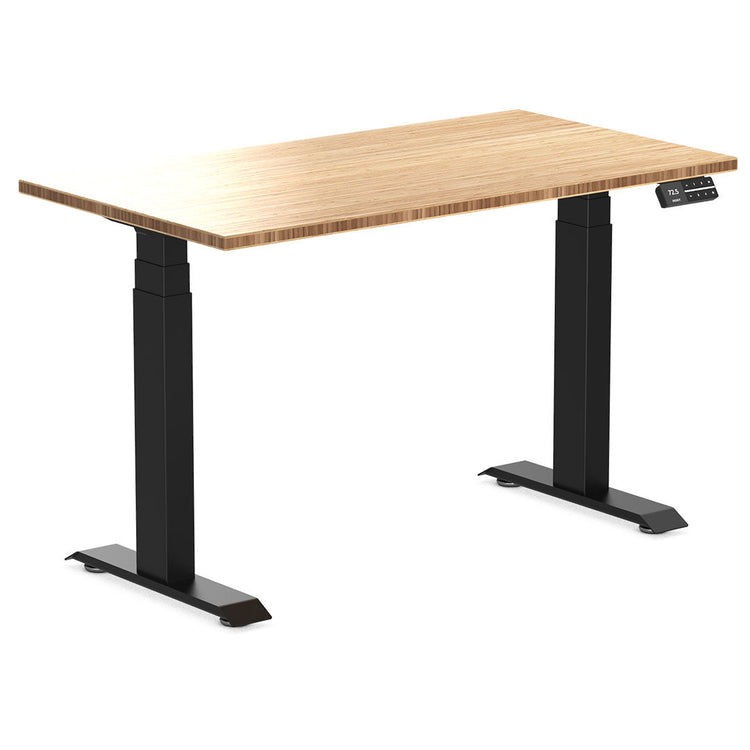 dual mini bamboo sit stand desk