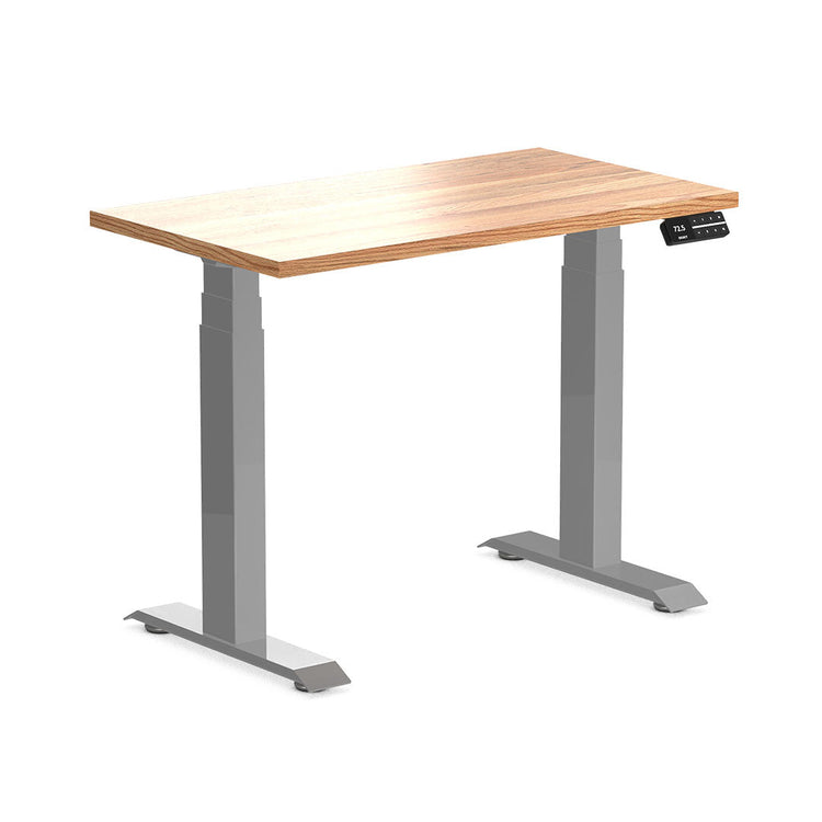 Desky Dual Mini Hardwood Sit Stand Desk-Red Oak Desky®