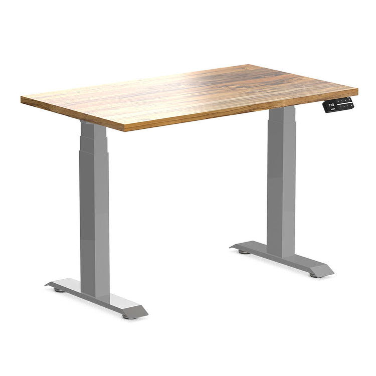 Desky Dual Mini Hardwood Sit Stand Desk-Teak Desky®