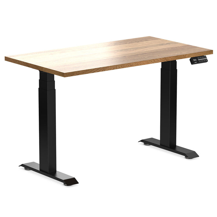 Desky Dual Mini Hardwood Sit Stand Desk-White Oak Desky®