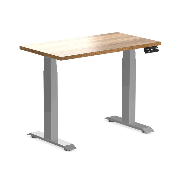 Desky Dual Mini Hardwood Sit Stand Desk-White Oak Desky®