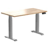 dual mini rubberwood height adjustable desk