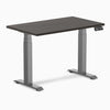 Desky Dual mini sit stand desk burnished wood melamine desktop
