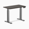 Desky Dual mini sit stand desk burnished wood melamine desktop
