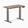 Desky dual mini standing desk hardwood natural walnut in space grey 900mm