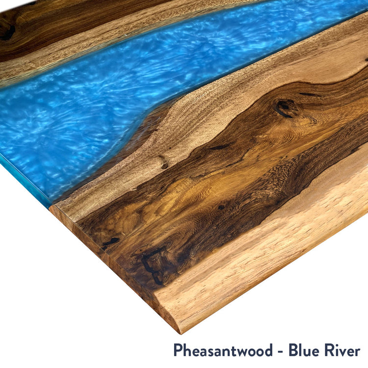 Desky Resin Hardwood Desk Tops-Pheasantwood Navy River Desky®