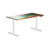 dual resin hardwood sit stand desk