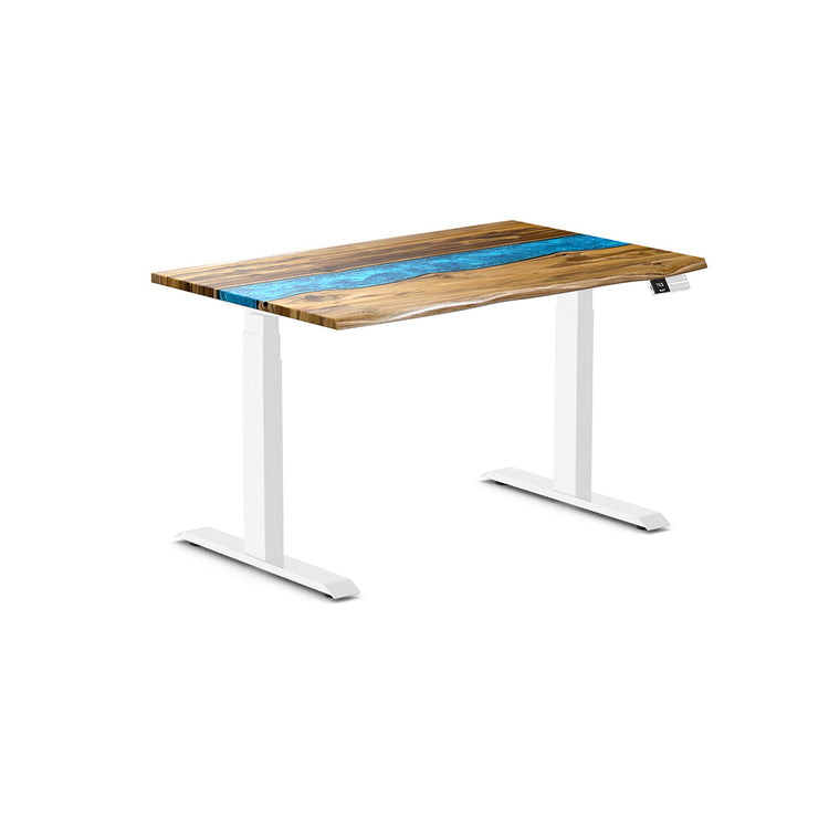 Desky Dual Resin Hardwood Sit Stand Desk