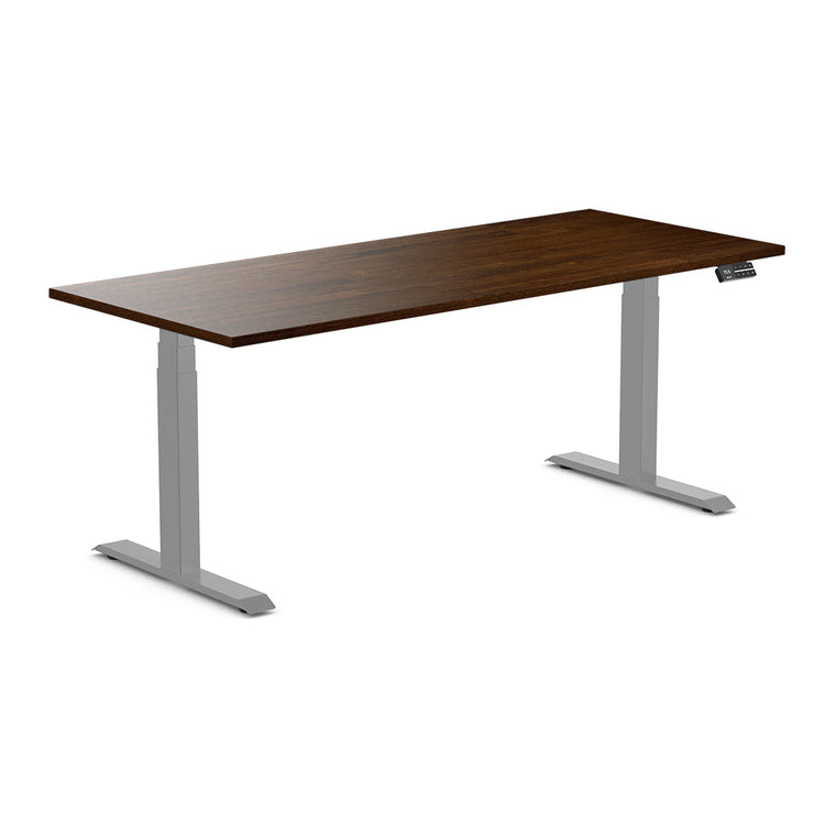 Desky Dual Rubberwood Sit Stand Desk