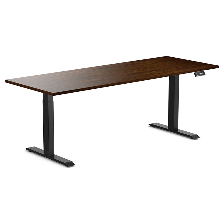 Desky Dual Rubberwood Sit Stand Desk