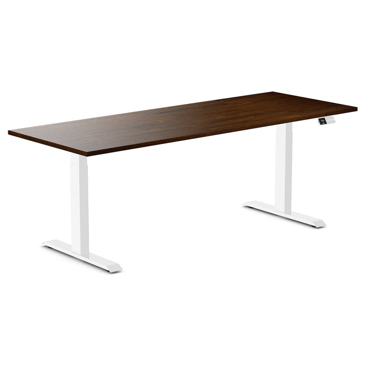 Desky Dual Rubberwood Sit Stand Desk