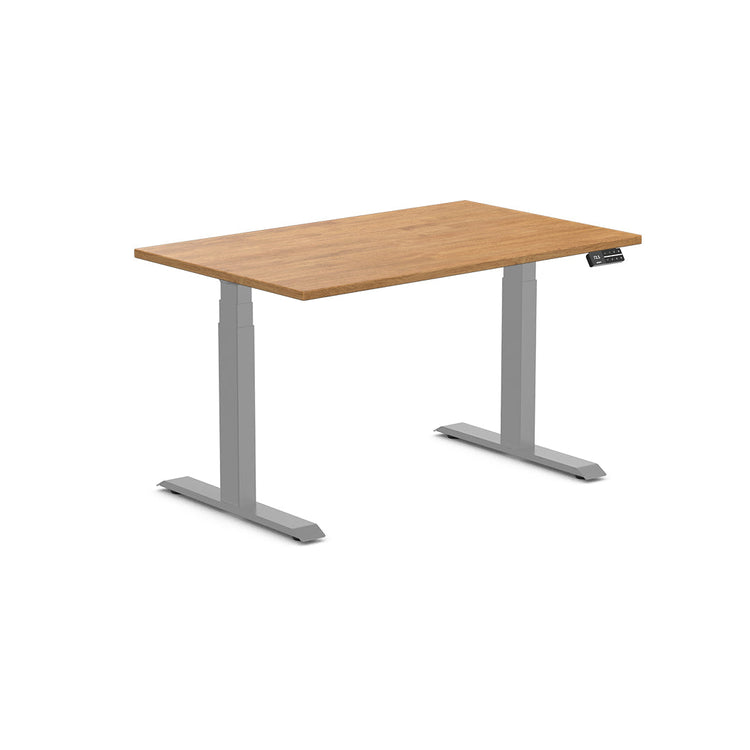 dual rubberwood standing desk