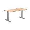 dual rubberwood sit stand desk