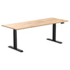 dual rubberwood sit stand desk