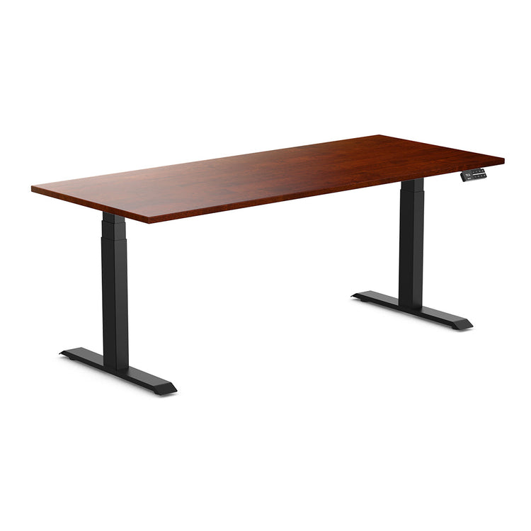 Desky Dual Rubberwood Sit Stand Desk