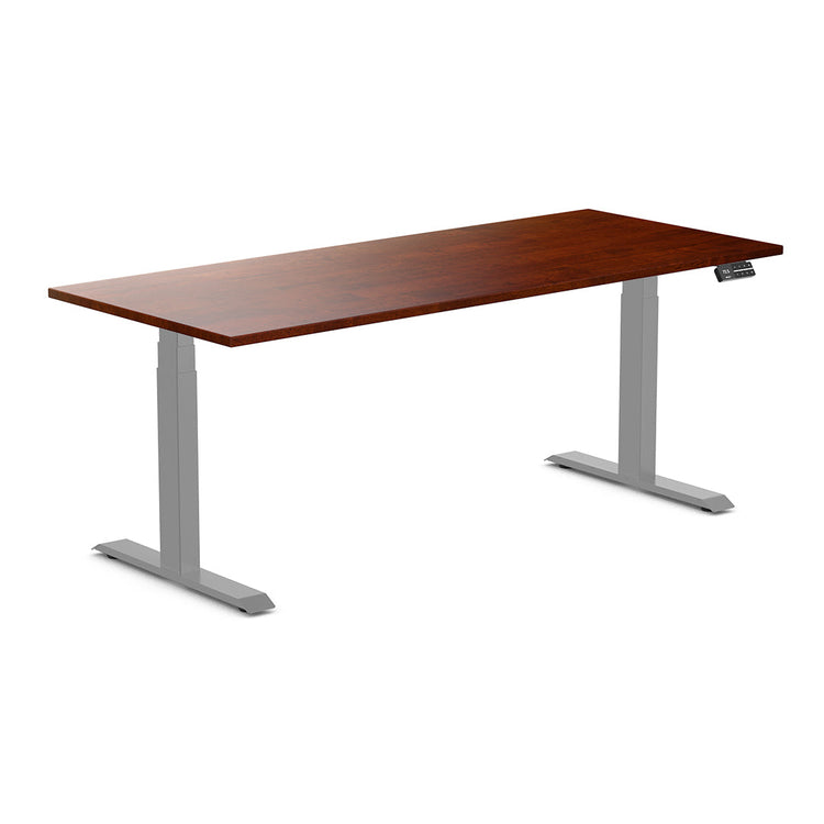 Desky Dual Rubberwood Sit Stand Desk