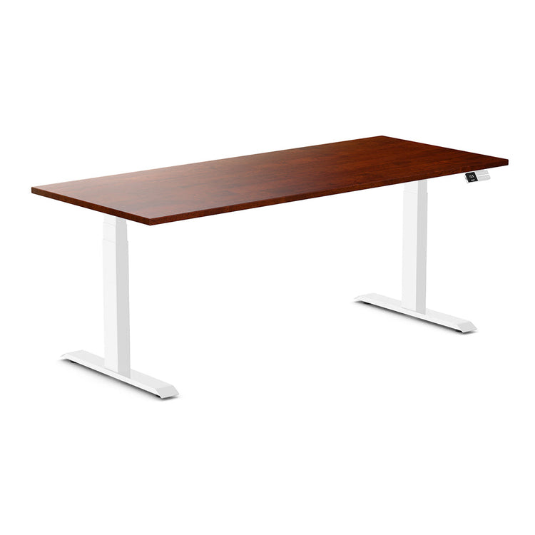 Desky Dual Rubberwood Sit Stand Desk