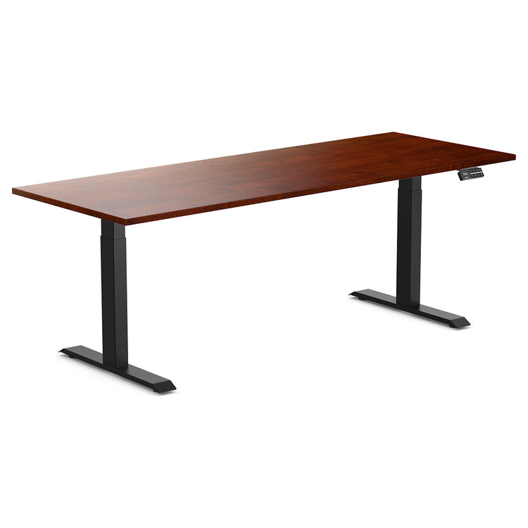 Desky Dual Rubberwood Sit Stand Desk