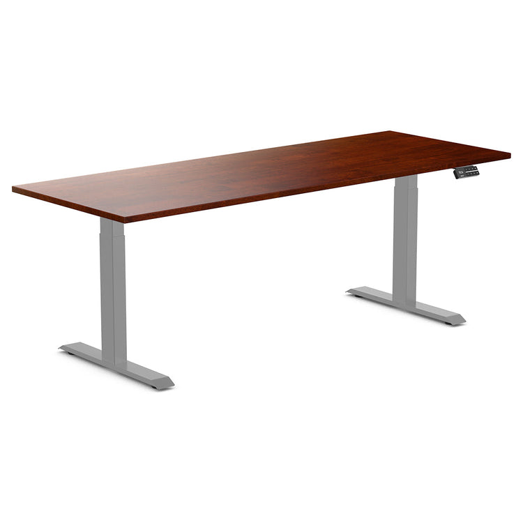 Desky Dual Rubberwood Sit Stand Desk