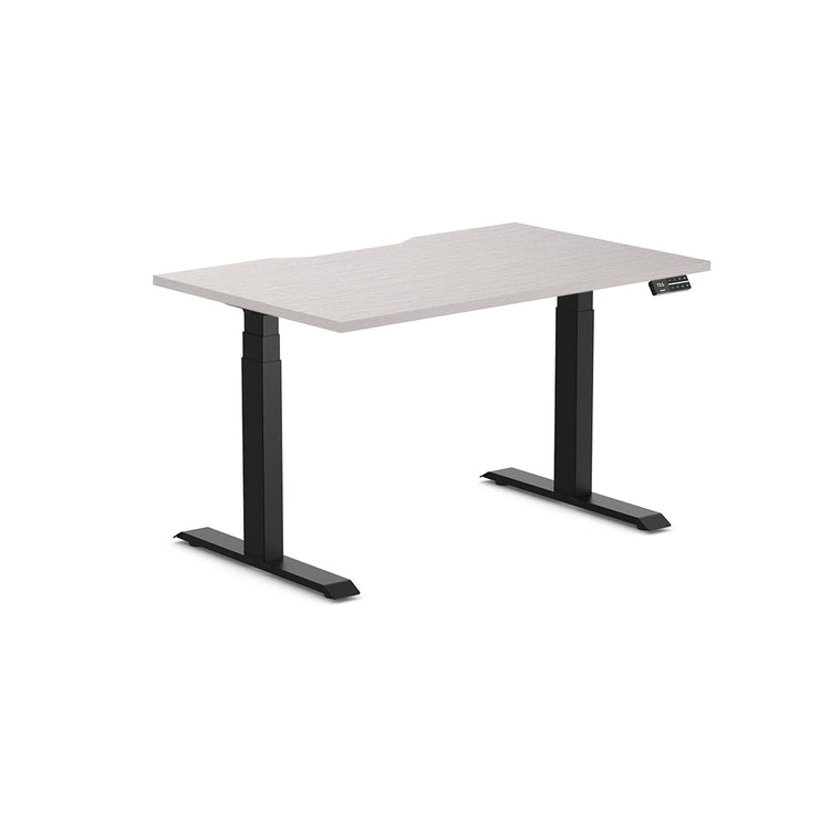 dual scalloped melamine standing desk