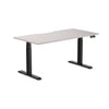 dual scalloped melamine height adjustable desk