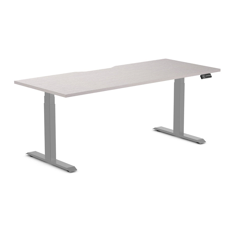 dual scalloped melamine standing desk