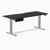 Desky Dual Scalloped Melamine Standing Desk With Drawer detail view 32