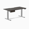 Desky Dual Scalloped Melamine Standing Desk With Drawer detail view 57