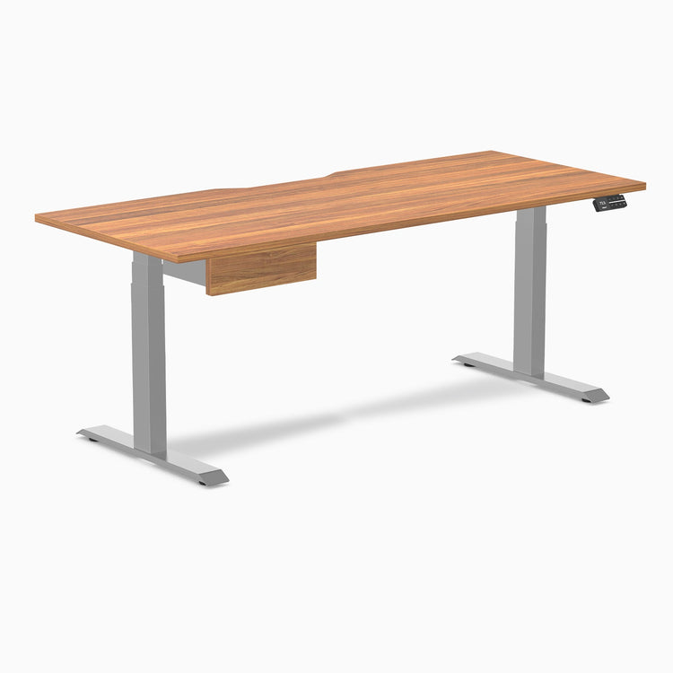 Desky Dual Scalloped Melamine Standing Desk With Drawer detail view 92