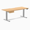 Desky Dual Scalloped Melamine Standing Desk With Drawer detail view 102