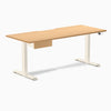 Desky Dual Scalloped Melamine Standing Desk With Drawer detail view 100