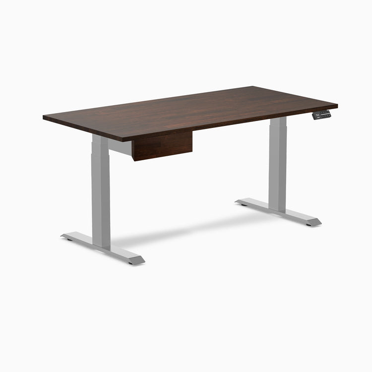 Desky Dual Rubberwood Standing Desk With Drawer detail view 14