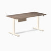 Desky Dual Melamine Standing Desk With Drawer, Natural Walnut desktop, Wheat frame