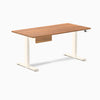 Desky Dual Melamine Standing Desk With Drawer, Prime Oak desktop, Wheat frame