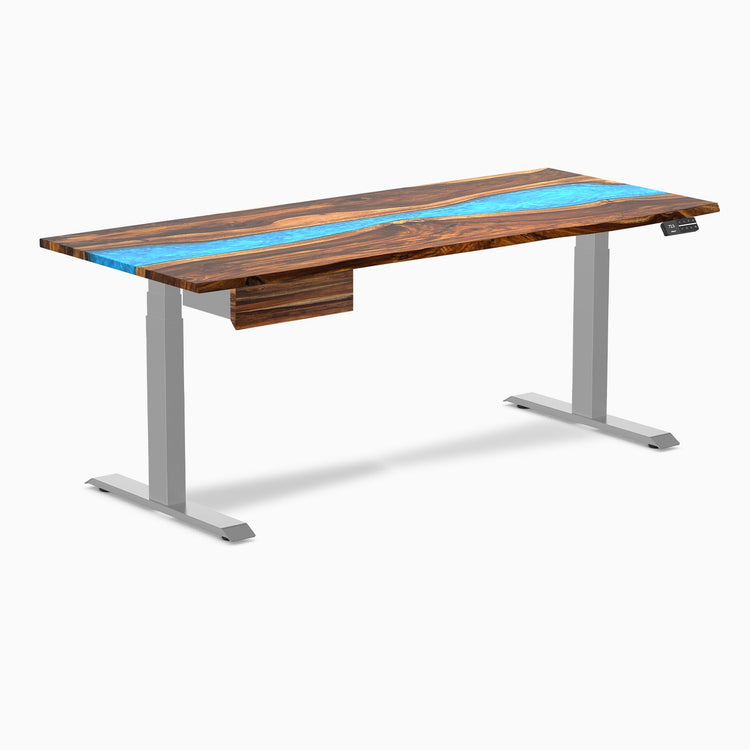 Desky Dual Resin Hardwood Standing Desk With Drawer detail view 17
