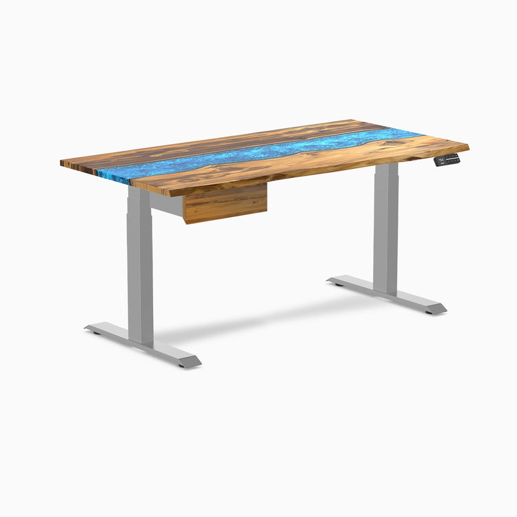 Desky Dual Resin Hardwood Standing Desk With Drawer detail view 27